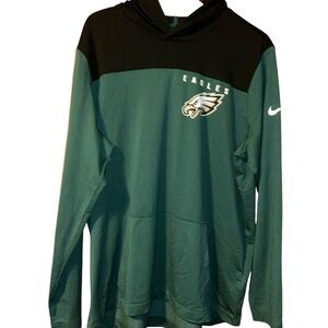 Men's Nike Green NFL Philadelphia Eagles Fan Gear Pullover Hoodie XL Extra Large